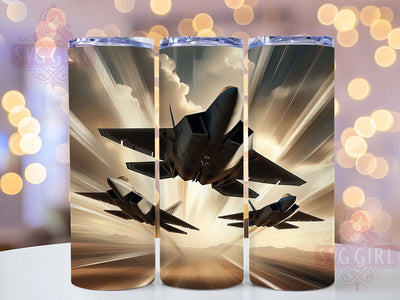 Fighter Jet Air Force Pilot Tumbler, Air Force Cup, 20Oz Tumbler Wrap, Sublimation Military Design, Aviation Lover Drinkware, Pilot Gift Mug Wrap, Jet Aircraft Tumbler Sublimation SvggirlplusArt 
