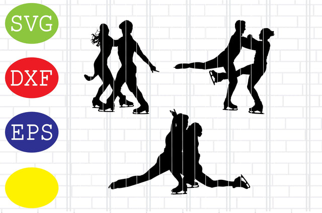 Figure Skating Couple Svg, Ice Skating Svg, Winter Sport Svg, Jpg, Eps, Dxf Files SVG DigitalSvgFiles 