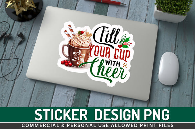 Fill your cup Sticker Design Sublimation Regulrcrative 