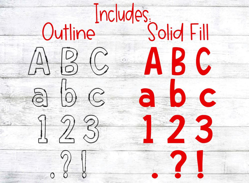 Fill Your Own Doodle Letters - So Fontsy