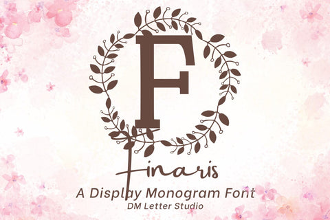 Finaris Monogram Font Font Dm Letter Studio 