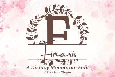 Finaris Split Monogram Font Font Dm Letter Studio 