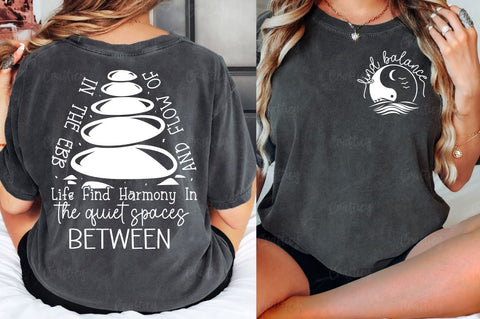 Find balance Front and Back SVG T shirt Design SVG Designangry 