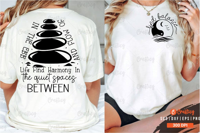 Find balance Front and Back SVG T shirt Design SVG Designangry 