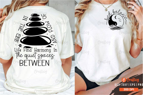Find balance Front and Back SVG T shirt Design SVG Designangry 