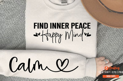 Find inner peace happy mind Sleeve SVG Design SVG Designangry 