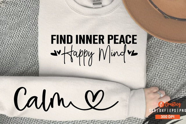 Find inner peace happy mind Sleeve SVG Design SVG Designangry 
