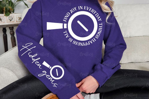 Find joy in everyday things happiness is all around Sleeve SVG Design SVG Designangry 