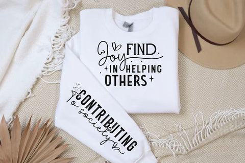 Find Joy in Helping Others Sleeve SVG Design, Inspirational sleeve SVG, Motivational Sleeve SVG Design, Positive Sleeve SVG SVG Regulrcrative 