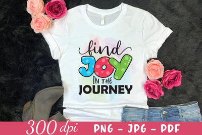 Find Joy in the Journey - Motivational Quote Sublimation Sublimation CraftLabSVG 