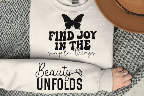 Find Joy in the Simple Things Sleeve SVG Design, Inspirational sleeve SVG, Motivational Sleeve SVG Design, Positive Sleeve SVG SVG Regulrcrative 
