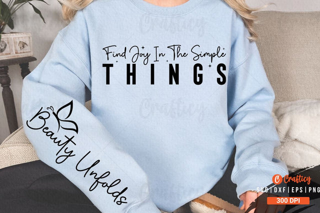 Find Joy in the Simple Things Sleeve SVG Design SVG Designangry 
