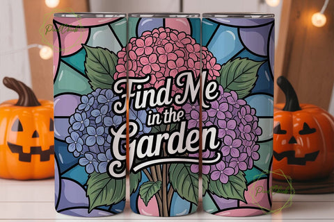 Find Me In The Garden 20oz Tumbler Wrap Sublimation PixelChick 