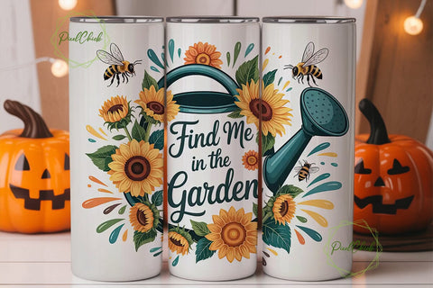 Find Me In The Garden 20oz Tumbler Wrap Sublimation PixelChick 