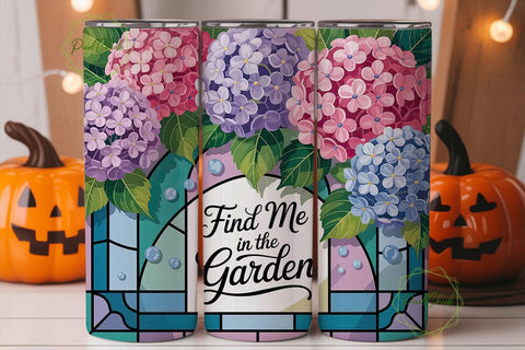 Find Me In The Garden 20oz Tumbler Wrap Sublimation PixelChick 