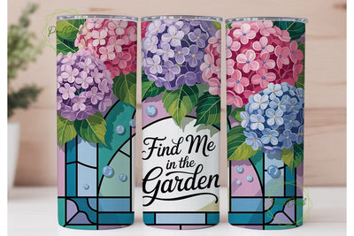 Find Me In The Garden 20oz Tumbler Wrap Sublimation PixelChick 