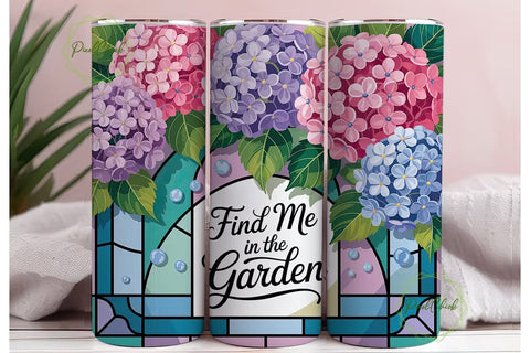 Find Me In The Garden 20oz Tumbler Wrap Sublimation PixelChick 