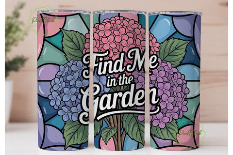 Find Me In The Garden 20oz Tumbler Wrap Sublimation PixelChick 