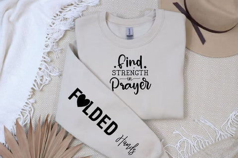 Find strength in prayer Sleeve SVG Design, Christian Sleeve SVG, Faith SVG Design, Jesus Sleeve SVG SVG Regulrcrative 