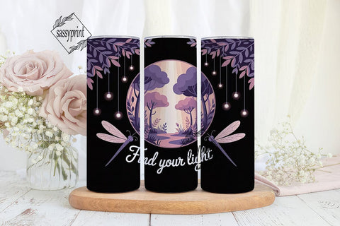 Find Your Light 20oz Tumbler Wrap Sublimation sassyprint 