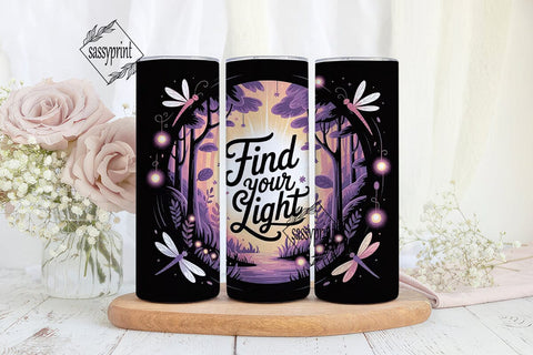 Find Your Light 20oz Tumbler Wrap Sublimation sassyprint 