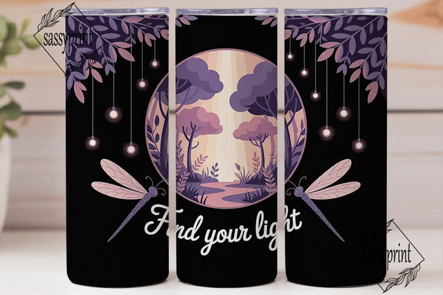 Find Your Light 20oz Tumbler Wrap Sublimation sassyprint 