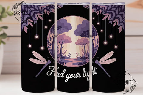 Find Your Light 20oz Tumbler Wrap Sublimation sassyprint 