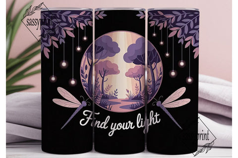 Find Your Light 20oz Tumbler Wrap Sublimation sassyprint 