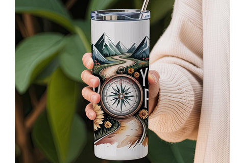 Find Your Path 20oz Tumbler Wrap Sublimation DesignSVG 