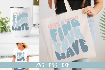 Find Your Wave SVG-Summer SVG-Retro Summer SVG SVG Linden Valley Designs 