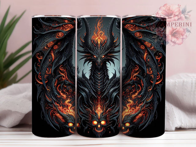 Fire Breathing Fantasy Dragon Tumbler, Fantasy Dragon Wrap, 20oz Sublimation Design, Fire Breathing Dragon, Mythical Creature Tumbler, Fierce Dragon Drinkware, Epic Fantasy Wrap Sublimation Li Zamperini 