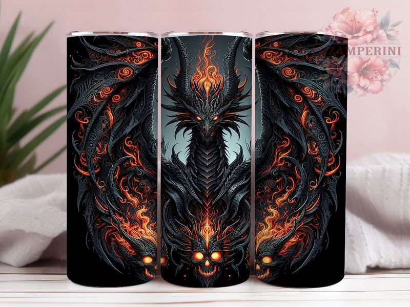 Fire Breathing Fantasy Dragon Tumbler, Fantasy Dragon Wrap, 20oz Sublimation Design, Fire Breathing Dragon, Mythical Creature Tumbler, Fierce Dragon Drinkware, Epic Fantasy Wrap Sublimation Li Zamperini 
