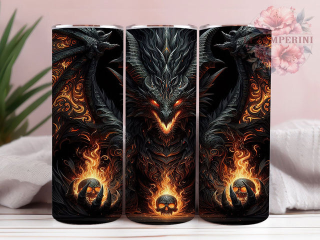 Fire Breathing Fantasy Dragon Tumbler, Fantasy Dragon Wrap, 20oz Sublimation Design, Fire Breathing Dragon, Mythical Creature Tumbler, Fierce Dragon Drinkware, Epic Fantasy Wrap Sublimation Li Zamperini 