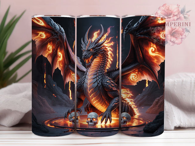Fire Breathing Fantasy Dragon Tumbler, Fantasy Dragon Wrap, 20oz Sublimation Design, Fire Breathing Dragon, Mythical Creature Tumbler, Fierce Dragon Drinkware, Epic Fantasy Wrap Sublimation Li Zamperini 