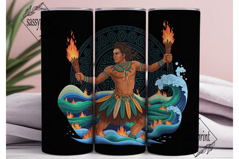 Fire Dancer Tumbler Wrap PNG Sublimation sassyprint 