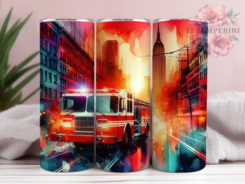 Fire Fighter 20oz Tumbler Wrap PNG, Firefighter Tumbler Png, Straight & Tapered Tumbler Wrap, Instant Digital Download Sublimation Li Zamperini 