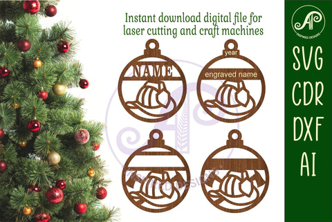 Fire fighter Christmas Ornament SVG laser cut SVG APInspireddesigns 