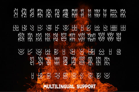 Fire Monogram Font Dm Letter Studio 