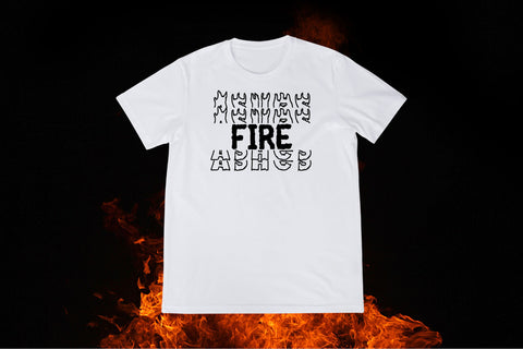 Fire Monogram Font Dm Letter Studio 