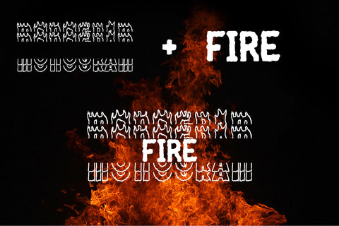 Fire Monogram Font Dm Letter Studio 
