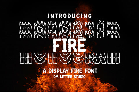 Fire Monogram Font Dm Letter Studio 