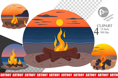 Fire Pit Clipart Sublimation artnoy 