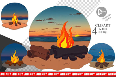Fire Pit Clipart Sublimation artnoy 