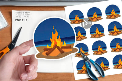 Fire Pit Sticker Sublimation artnoy 