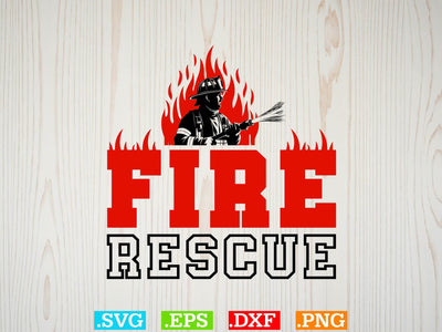 Fire Rescue Gift Fire Man T-shirt, Usa Flag Firefither T-shirt Design SVG Creativeart88 