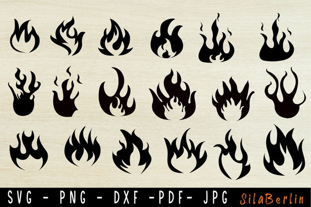 Fire SVG Bundle, Fire ClipArt, Fire Svg Files, Fire Flames Svg, Flames Frame Svg, Fire Frame Svg, Fire Png, Cut File for Cricut SVG SilaBerlin 