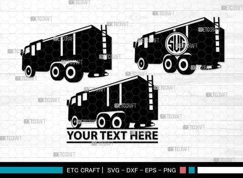 Fire Truck Monogram, Fire Truck Silhouette, Fire Truck SVG, Truck Svg, Fire Engine Svg, Rescue Truck Svg, Emergency Vehicle Svg, Fire Department Svg, SB00572 SVG ETC Craft 