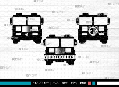 Fire Truck Monogram, Fire Truck Silhouette, Fire Truck SVG, Truck Svg, Fire Engine Svg, Rescue Truck Svg, Emergency Vehicle Svg, Fire Department Svg, SB00572 SVG ETC Craft 