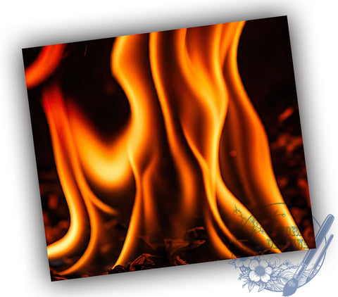 Fire Tumbler Wrap, Orange Flames Design, 20oz Sublimation, Realistic Fire Design, Flame Tumbler, Hot Drinkware, Bold Tumbler Wrap Sublimation ToriDesigns 