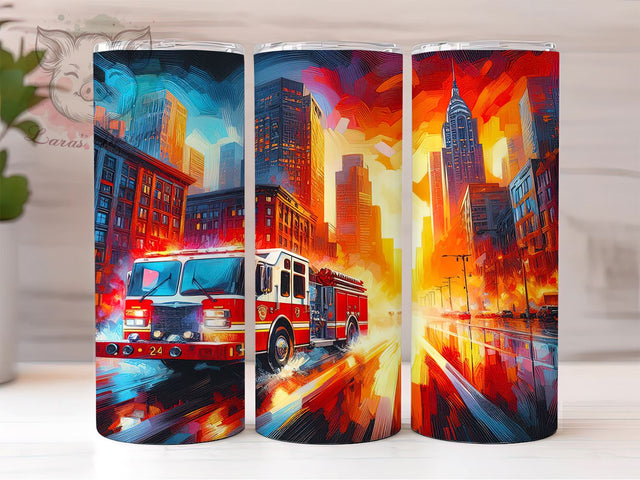 Firefighter 20oz Tumbler Png, Straight & Tapered Tumbler Png, Fire Fighter Tumbler Png, Digital Download PNG Sublimation Lara' s Designs 